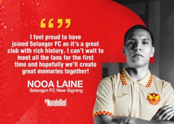 Nooa Laine itu akan beraksi secara pemain pinjaman bersama Selangor FC dalam tempoh setahun.-IHSAN SFC