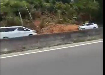 TULAR rakaman kereta Nissan Almera yang dipandu oleh seorang warga Bangladesh secara melawan arus di Kilometer 26.5 Jalan Johor Bahru-Mersing semalam.