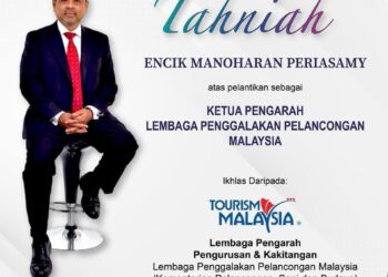 POSTER ucapan tahniah yang dikongsikan Tourism Malaysia dalam laman sosial Facebook.