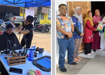 PROGRAM gunting rambut percuma dan bantuan kepada janda serta duda bagi membantu meringankan beban rakyat kurang berkemampuan di Felda Jengka 24.