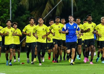 PEMAIN-Pemain skuad bawah 23 tahun negara giat menjalani latihan bagi persediaan mengharungi Piala Asia B-23 di Qatar.