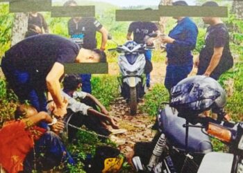 Sebahagian individu yang ditahan dalam  Ops Tapis Khas yang dijalankan di seluruh Johor.