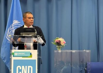 Saifuddin Nasution Ismail menyampaikan ucapan pada Segmen Peringkat Tertinggi Suruhanjaya Mengenai Narkotik Dadah ke-67 Pejabat Jenayah dan Dadah Pertubuhan Bangsa-Bangsa Bersatu (UNODC) di Vienna, Austria.