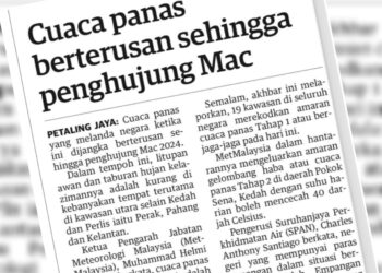 KERATAN laporan Utusan Malaysia.