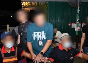 ANTARA warga asing yang ditahan dalam Op Gegar yang dijalankan di seluruh Johor, kelmarin.