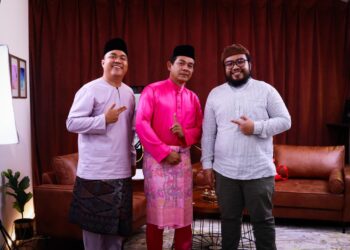 muhammad Zufar (kanan) bersama pengacara Sembang Hartanah, Nabeel Othman dan Rosyam Nor sebagai tetamu undangan.