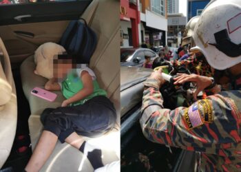 SEORANG kanak-kanak berusia lapan tahun berjaya diselamatkan anggota penyelamat selepas terkunci dalam kereta di Taman Lagenda, Melaka.