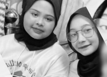 GAMBAR kenangan Allahyarham Nur Aina Suhaila (kiri) dan sepupunya, Ni’matul Ain.