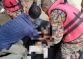 KANAK-KANAK lelaki dua tahun ditemukan lemas di Masjid An-Nur, Seri Iskandar, Parit hari ini. - UTUSAN/IHSAN JBPM