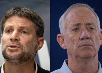 BEZALEL Smotrich (kiri) dan Benny Gantz. -AGENSI