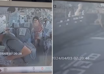 DUA warga Singapura yang hilang, Sim Hwee Kok dan Neo Siew Choo kali terakhir dilihat dalam rakaman CCTV, turun dari bas di denai Shakadang di Taman Negara Taroko Hualien pada 3 AprIl lalu, 40 minit sebelum gempa berlaku. -AGENSI