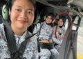 NOORFARAHIMI Mohd. Saedy (dalam bulatan) bergambar kenangan bersama dua rakannya sebelum terkorban dalam nahas tragis membabitkan dua buah helikopter di Padang Sitiawan, Lumut, Perak
