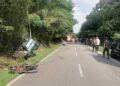 NAHAS membabitkan sebuah kereta dan sebuah motosikal di Jalan Besar Palong 9,10,11, Jempol petang tadi.