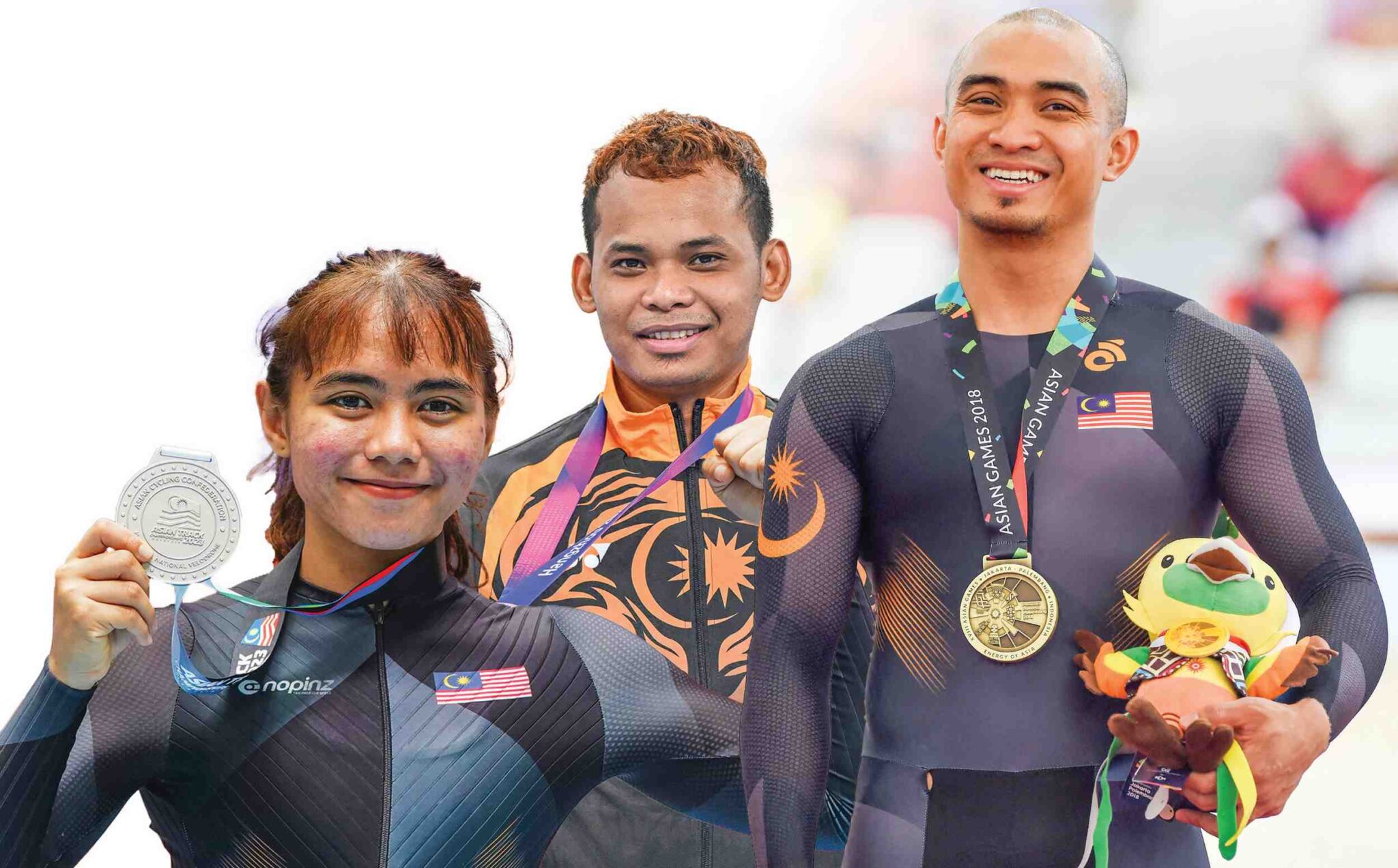 Tiga atlet basikal trek ke Paris