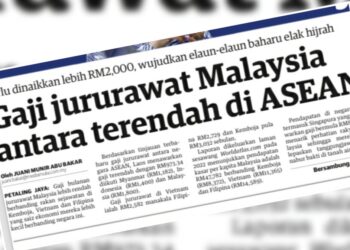 KERATAN laporan muka depan Utusan Malaysia.