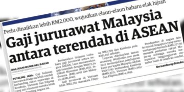 KERATAN laporan muka depan Utusan Malaysia.