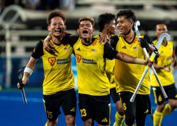 PENYERANG Speedy Tigers, Muhammad Azrai Aizad Abu Kamal (tengah) meledak lapaan gol dalam kempen Piala Sultan Azlan Shah.