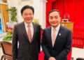 ONN HAFIZ Ghazi (kanan) berharap hubungan lebih erat terjalin antara Johor dan Singapura di bawah kepimpinan Lawrence Wong.