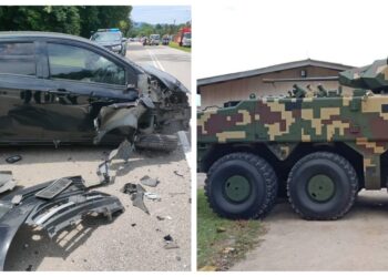SEBUAH kereta Perodua Axia dan kereta perisai Gempita antara empat buah kenderaan yang terbabit kemalangan di Kilometer 36.4, Jalan Seremban-Tampin, dekat Kota, Rembau pagi tadi.