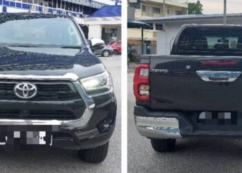 SEBUAH kereta Toyota Hilux yang turut dirampas menerusi Op Lejang Khas Hilux yang dilaksanakan Ibu Pejabat Polis Kontinjen Negeri Sembilan baru-baru ini.