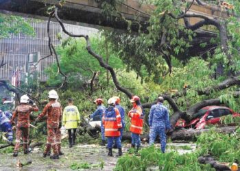 KEJADIAN pokok tumbang yang menghempap kereta di Jalan Sultan Ismail di ibu negara baru-baru ini.
