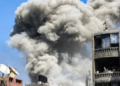 KEPULAN asap meningkat semasa pengeboman Israel di Jabalia di utara Gaza, kelmarin. -AFP
