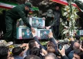 RAKYAT berkabung semasa upacara pengebumian Ebrahim Raisi di kota Tabriz, Iran. -CNN