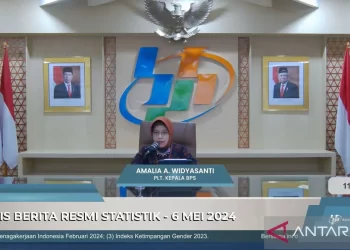 Amalia Adininggar Widyasanti pada sidang media di Jakarta  hari ini.-ANTARA