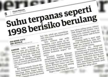 KERATAN laporan Utusan Malaysia.