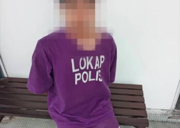 SUSPEK berusia 20-an itu ditahan di Pandan Indah, Ampang, Kuala Lumpur, malam tadi.