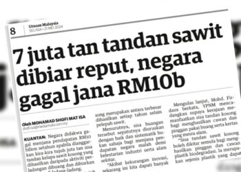 KERATAN laporan Utusan Malaysia.