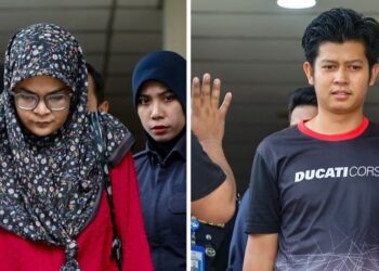 ISMANIRA Abdul Manaf (kiri) dan Zaim Ikhwan Zahari mengaku tidak bersalah atas dakwaan bersama-sama mengabaikan  Zayn Rayyan Abdul Matiin dengan cara yang mungkin menyebabkan kecederaan fizikal terhadap kanak-kanak autisme itu di Mahkamah Sesyen Petaling Jaya, Selangor. - UTUSAN/SHIDDIEQIIN ZON