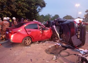 KEMALANGAN yang berlaku di Lebuh AMJ menghala ke Rembia, Alor Gajah, Melaka.