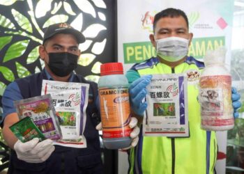 TINJAUAN menunjukkan bahawa racun makhluk perosak haram masih dijual secara terbuka di pasaran.