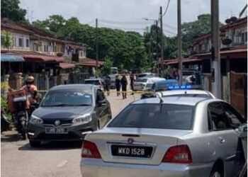 GAMBAR yang tular di media sosial berhubung insiden tembakan di Jalan Pulasan 17, Taman Kota Masai, Pasir Gudang. - MEDIA SOSIAL