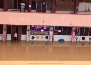 GAMBAR tangkap layar SK Kibabaig, Penampang yang terjejas akibat banjir
