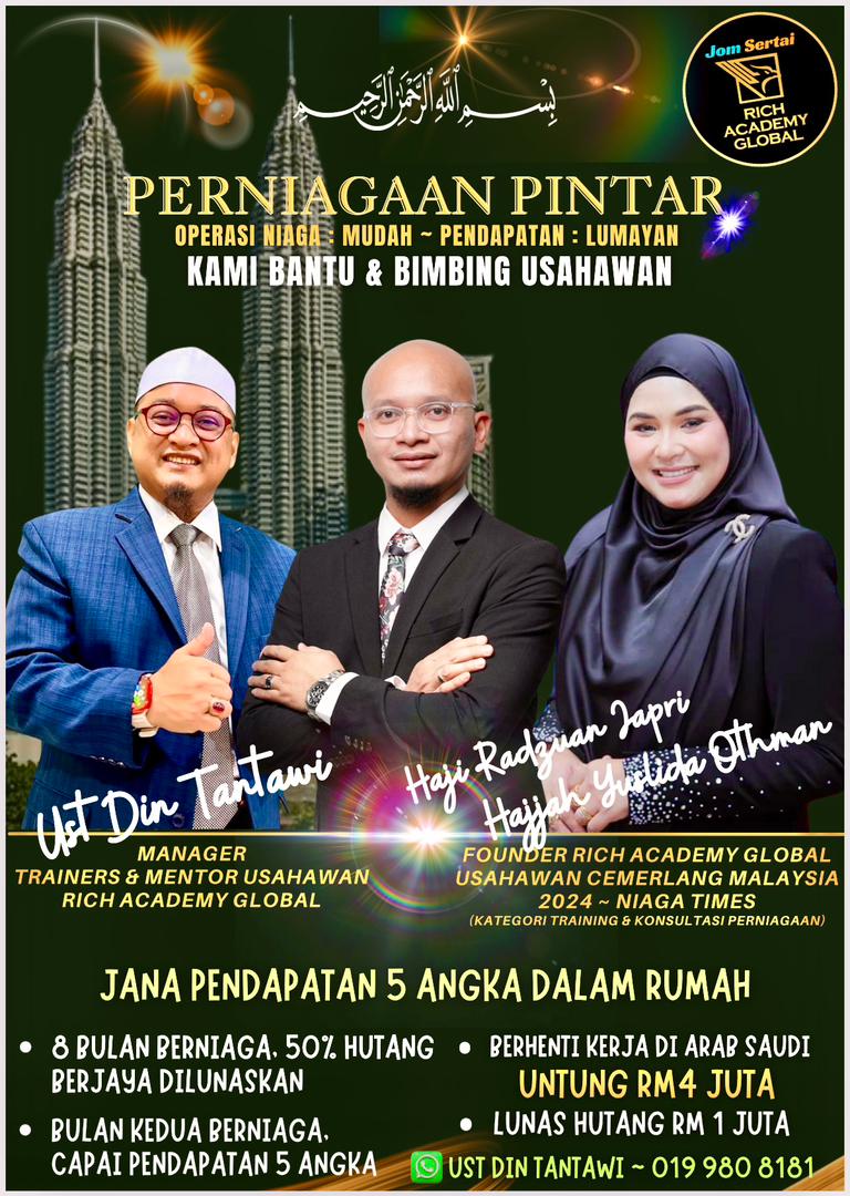 Rich Academy Global latih dan bimbing usahawan