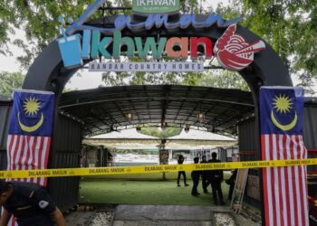 LAMAN Ikhwan ditutup selepas serbuan dilakukan oleh pihak berkuasa semalam. - UTUSAN/SHIDDIEQIIN ZON