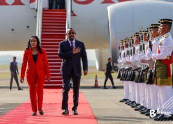 ABIY Ahmed Ali tiba di Malaysia hari ini bagi memulakan lawatan rasmi dua hari. FOTO: BERNAMA
