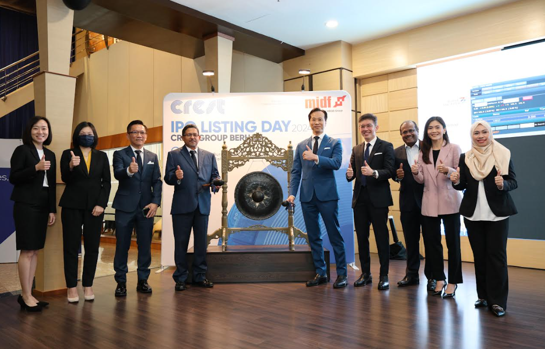 Crest Group tampil  di Pasaran ACE pada harga 39.5 sen
