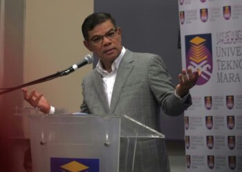 SAIFUDDIN Nasution Ismail sewaktu berucap pada Program Syarahan Sulung Bersama Menteri Dalam Negeri di Universiti Teknologi Mara (UiTM) Cawangan Negeri Sembilan, Kampus Seremban 3 di Seremban hari ini.
