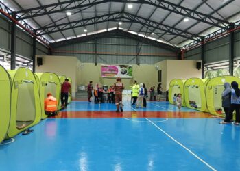 SERAMAI 48 mangsa ditempatkan di PPS SK Parit Penghulu, Jasin, Melaka.
