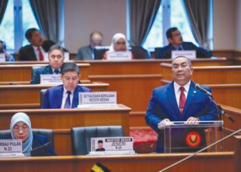 Muhammad Sanusi Md. Nor dalam Mesyuarat Ketiga Penggal Kedua DUN Kedah di Alor Setar, hari ini.