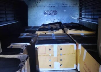 SEBAHAGIAN pokok hiasan seludup dari Thailand yang dirampas Batalion 8 PGA di Kampung Lubok Stol, Rantau Panjang, Kelantan-IHSAN PGA.