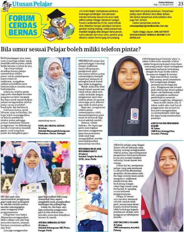 Berhati hati beri telefon pintar kepada pelajar