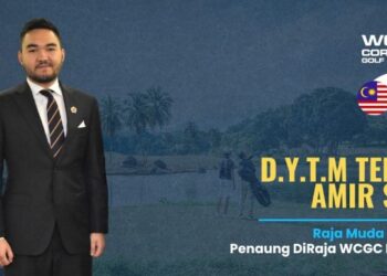 TENGKU Amir Shah sebagai Penaung Diraja bagi kejohanan paling berprestij, Cabaran Golf Korporat Dunia (WCGC) Malaysia.