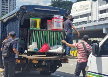 HASIL risikan dan siasatan mendapati penjaja sering bertukar lokasi perniagaan bagi mengelak dikesan anggota penguat kuasa mereka. - FACEBOOK DBKL
