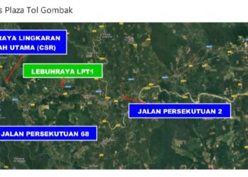 LALUAN selepas Plaza Tol Gombak yang boleh digunakan perantau untuk pulang ke Pantai Timur.