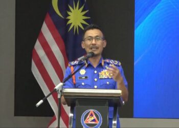 AMINURRAHIM Mohamd ketika berucap pada Hari Ulang Tahun Pertahanan Awam (HUTPA) kali ke-73 di Ibu Pejabat Pertahanan Awam di Kajang, Selangor.