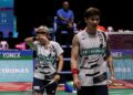 CHEN Tang Jie-Toh Ee Wei tewas kepada beregu Thailand 18-21, 18-21 Dechapol Puavaranukroh-Supissara Paewsampran 23-21, 15-21, 11-21 pada aksi separuh akhir hari ini.